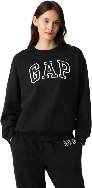 GAP Women's Pull-on Logo Crew Sweatshirt
