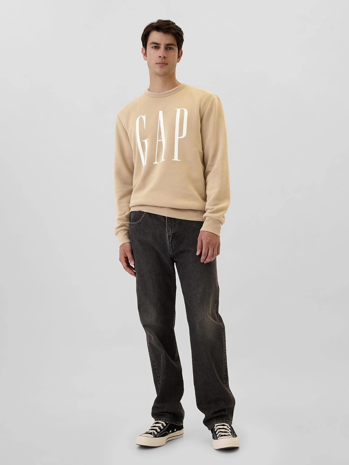 GAP Men's Logo Fleece Crew Sweatshirt