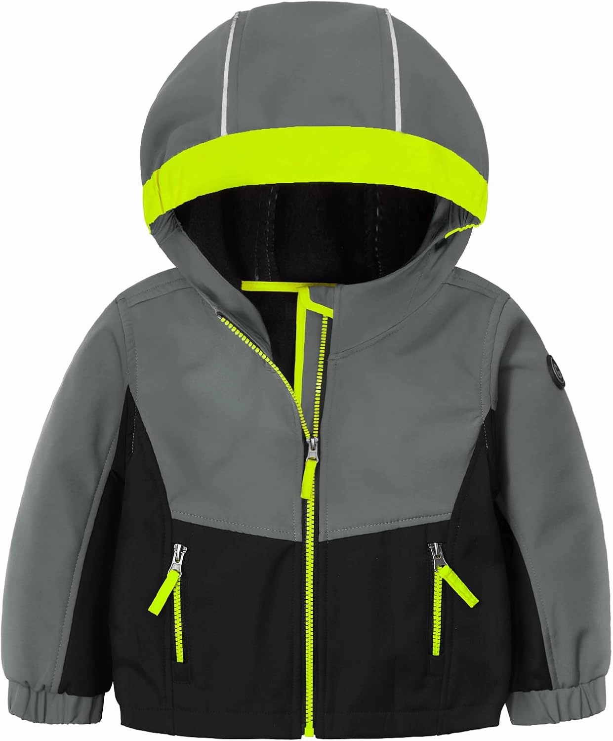 GEMYSE Toddler Boys Jacket Waterproof Baby Kids Windbreaker Jacket Fleece Toddler Coat Spring Fall Outerwear