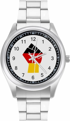 Germany Flag Resist Casual Wrist Watches for Men Classic Business Dress Watch Big Face for Work Gym