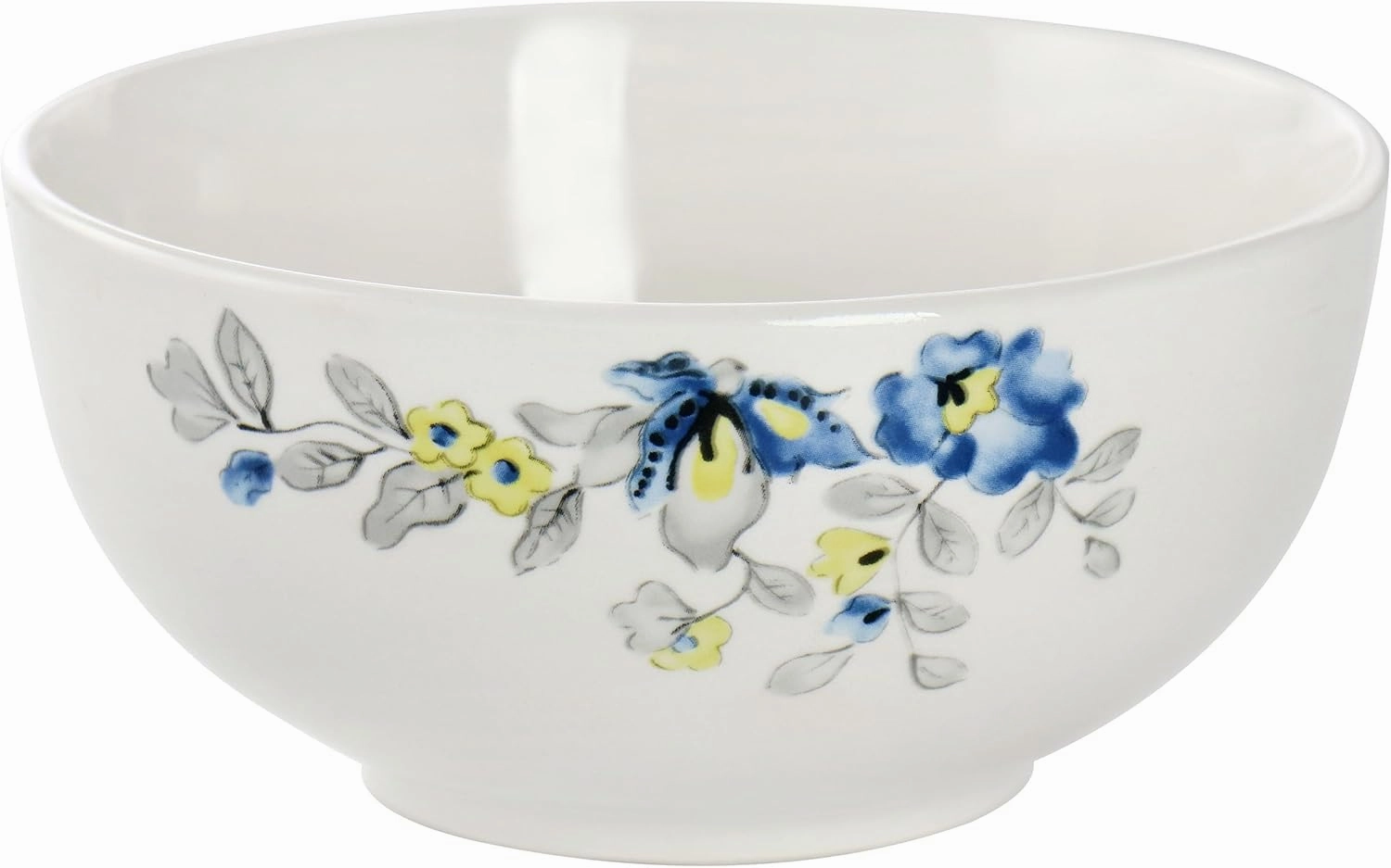 Gibson Home Uppingham Fine Ceramic 12 Piece Dinnerware Set in Blue Floral