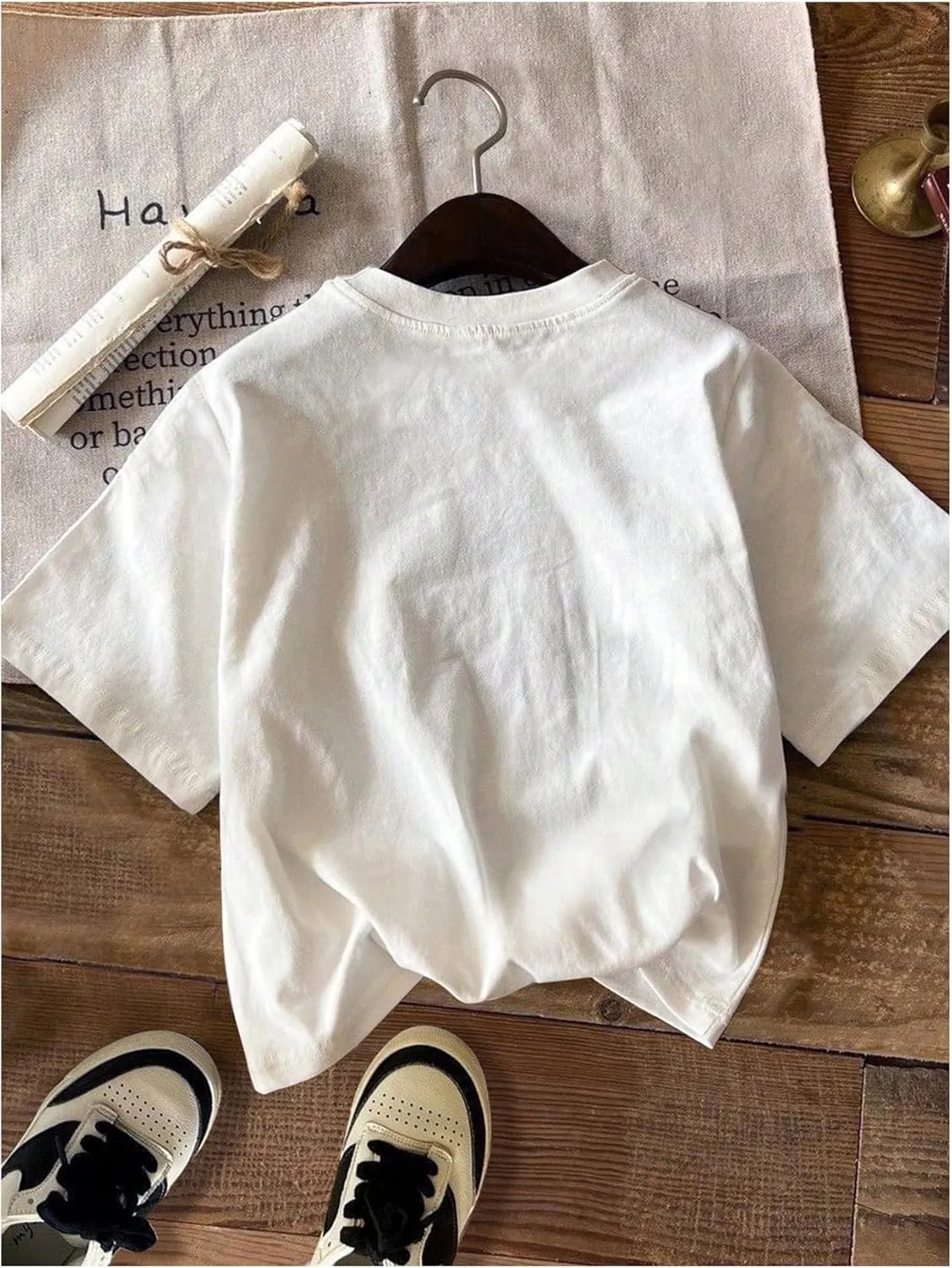Girl's Number Print Graphic Tees Short Sleeve Crewneck Jersey Shirts Summer T Shirts Cute Tops