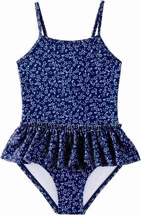 Girls One Piece Swimsuits Toddler Bathing Suit Little Kids Cute Swimwear Quick Dry Striped Ruffle Floral Size 2-10T