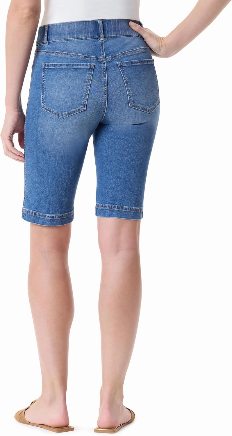 Gloria Vanderbilt Women's Shape Effect Pull on Bermuda High Rise Short Standard