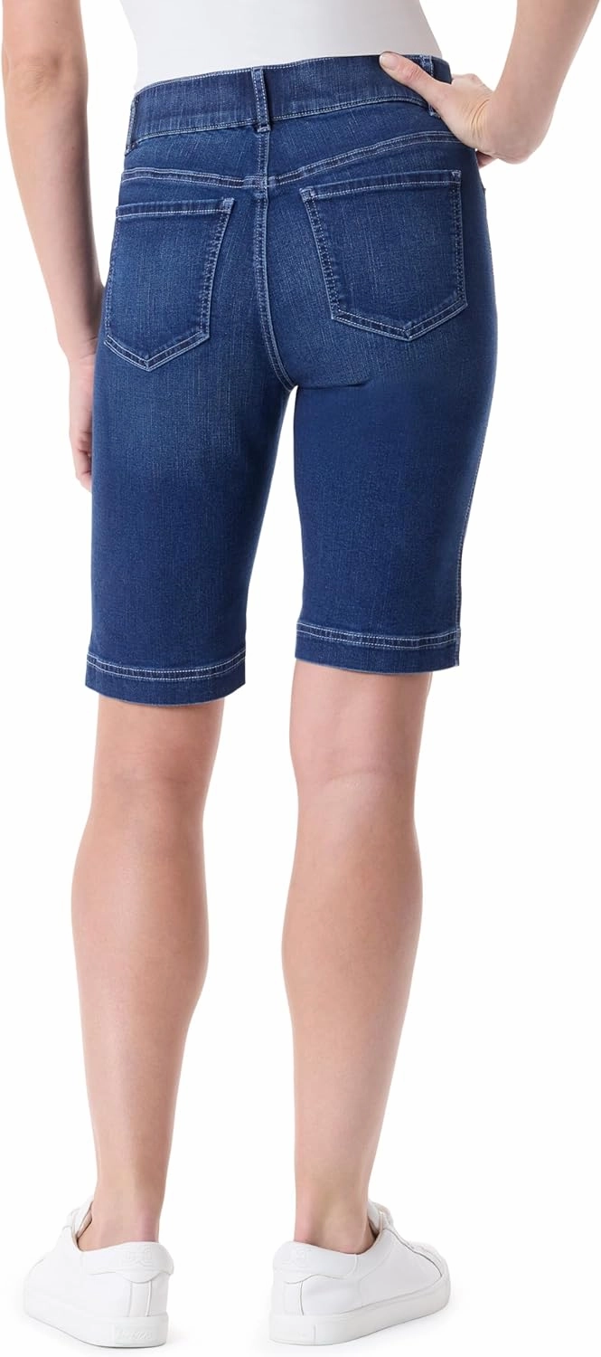 Gloria Vanderbilt Women's Shape Effect Pull on Bermuda High Rise Short Standard