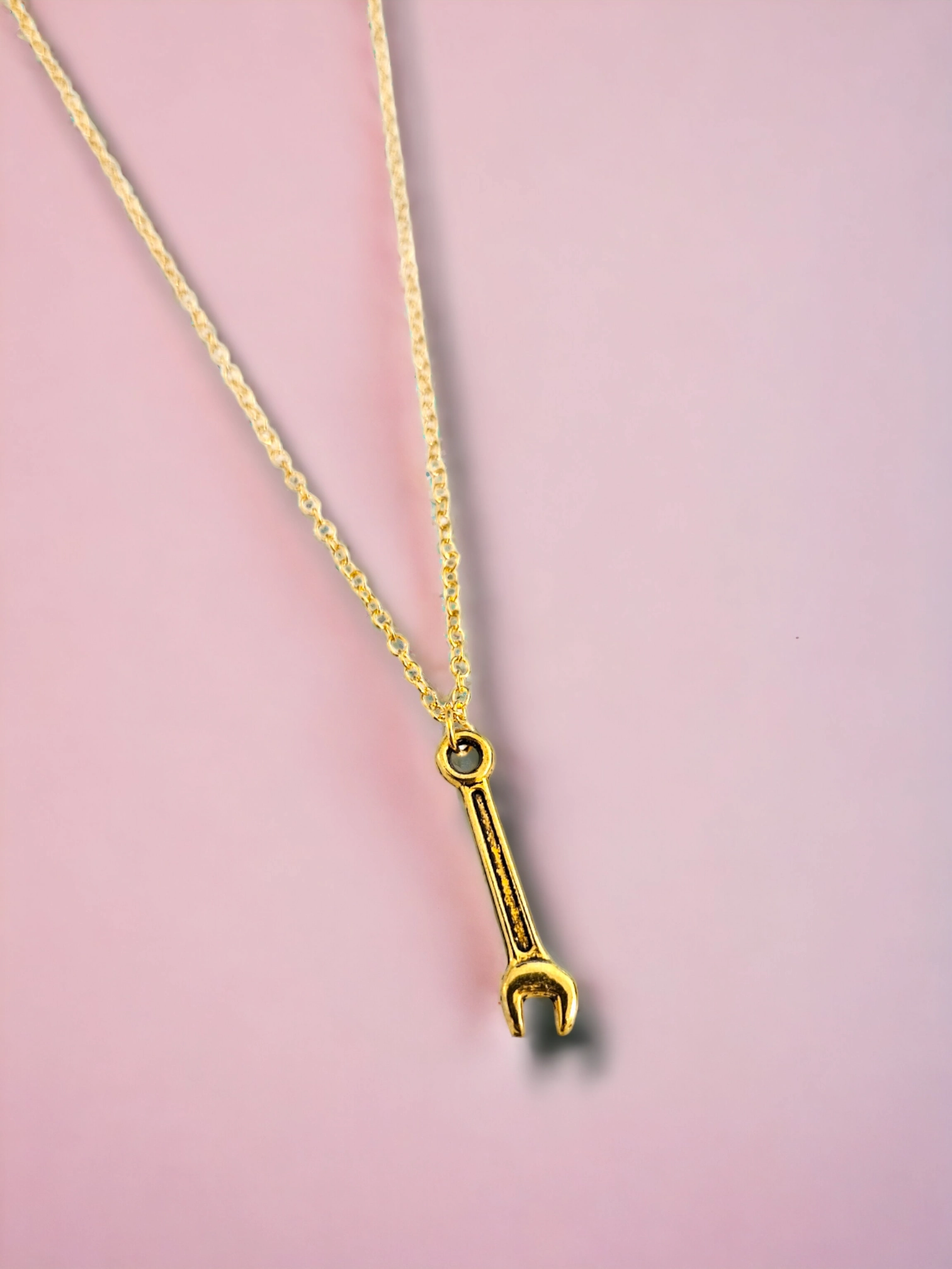 Gold Wrench Necklace