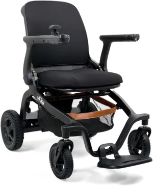 Golden Ally Manual Folding Power Wheelchair - Memory Foam Seat - USB Port - Removable Lithium Battery - Smart Control Mobile App - Airline Approved - 56 lbs. Total (Black)