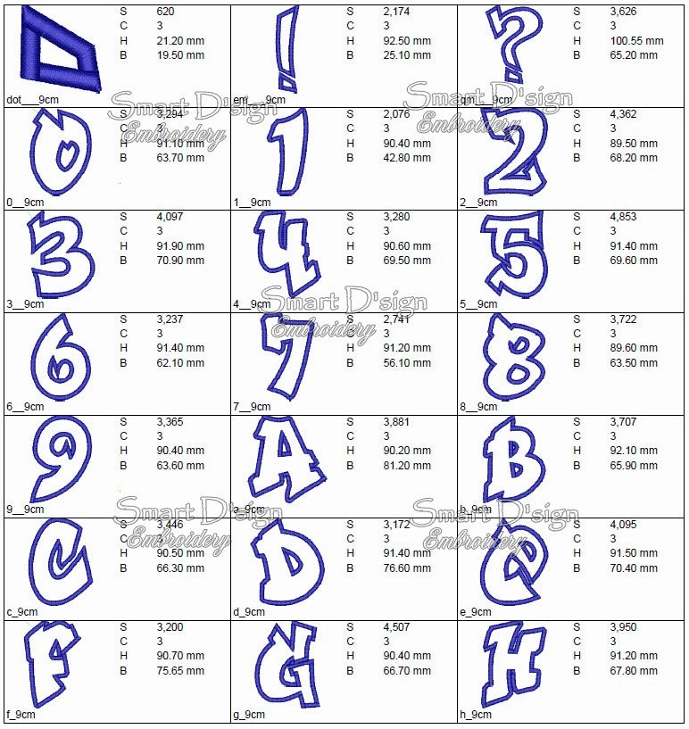 GRAFFITI ALPHABET and NUMBERS Mega Set