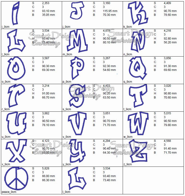 GRAFFITI ALPHABET and NUMBERS Mega Set