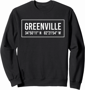 GREENVILLE SC SOUTH CAROLINA Funny City Coordinates Gift Sweatshirt