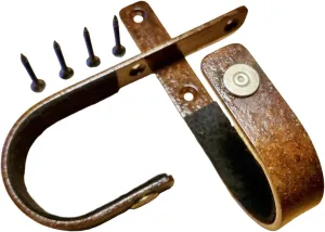 Gun Racks Wall Mount Rifle Hook Hanger Steel Metal Display Hooks Firearm Storage Shotgun Lever Action Musket Muzzleloader Horizontal Made in USA - Rustic Finish 45 Long Colt - Verdict Brackets