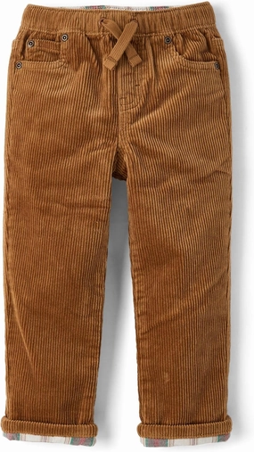 Gymboree Boys' and Toddler Pull on Corduroy Roll Cuff Pants