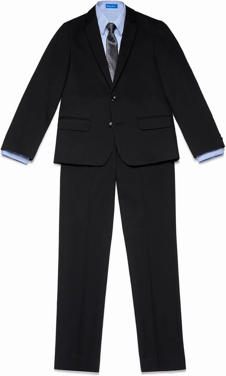 Haggar Boys' 4-Piece Suit, Dress Shirt & Tie Set
