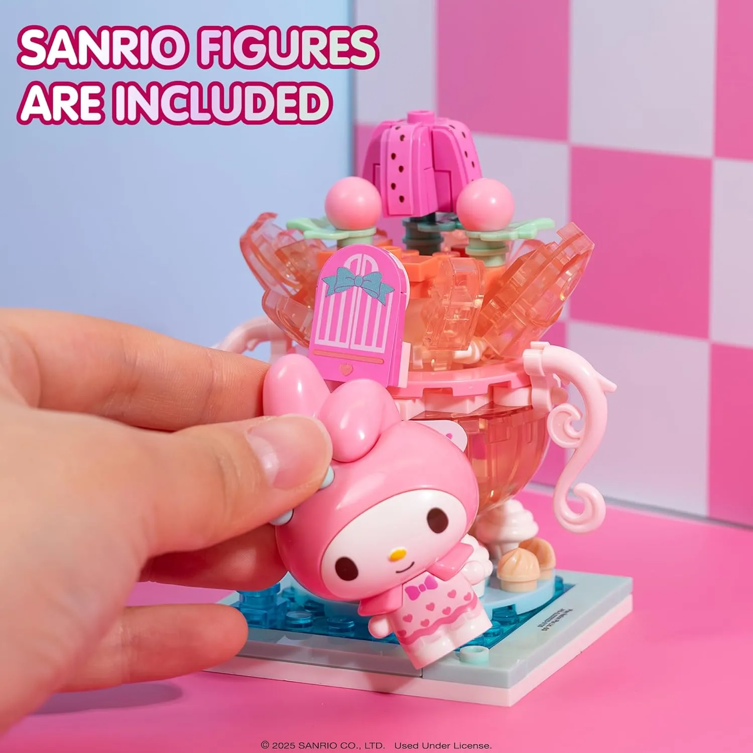 Hamee Sanrio Hello Kitty and Friends ‘Summer Wunderland Mini’ Cute Water Theme Park Building Block Set Birthday Gift, Party Favor, Stress Relief, Collectible Toy, Sanrio Fan, Relaxation – My Melody