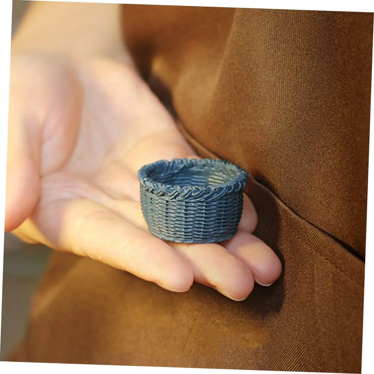 HANABASS 3sets 6pcs Miniature Basket for Dollhouse Decor Creative Storage Baskets Natural and and House Supplies 6pcs*3