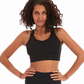 Handful Gametime Women's High Impact Sports Bra, Removable Pad Inserts, Wire Free, Cross Back, Adjustable Running Bra