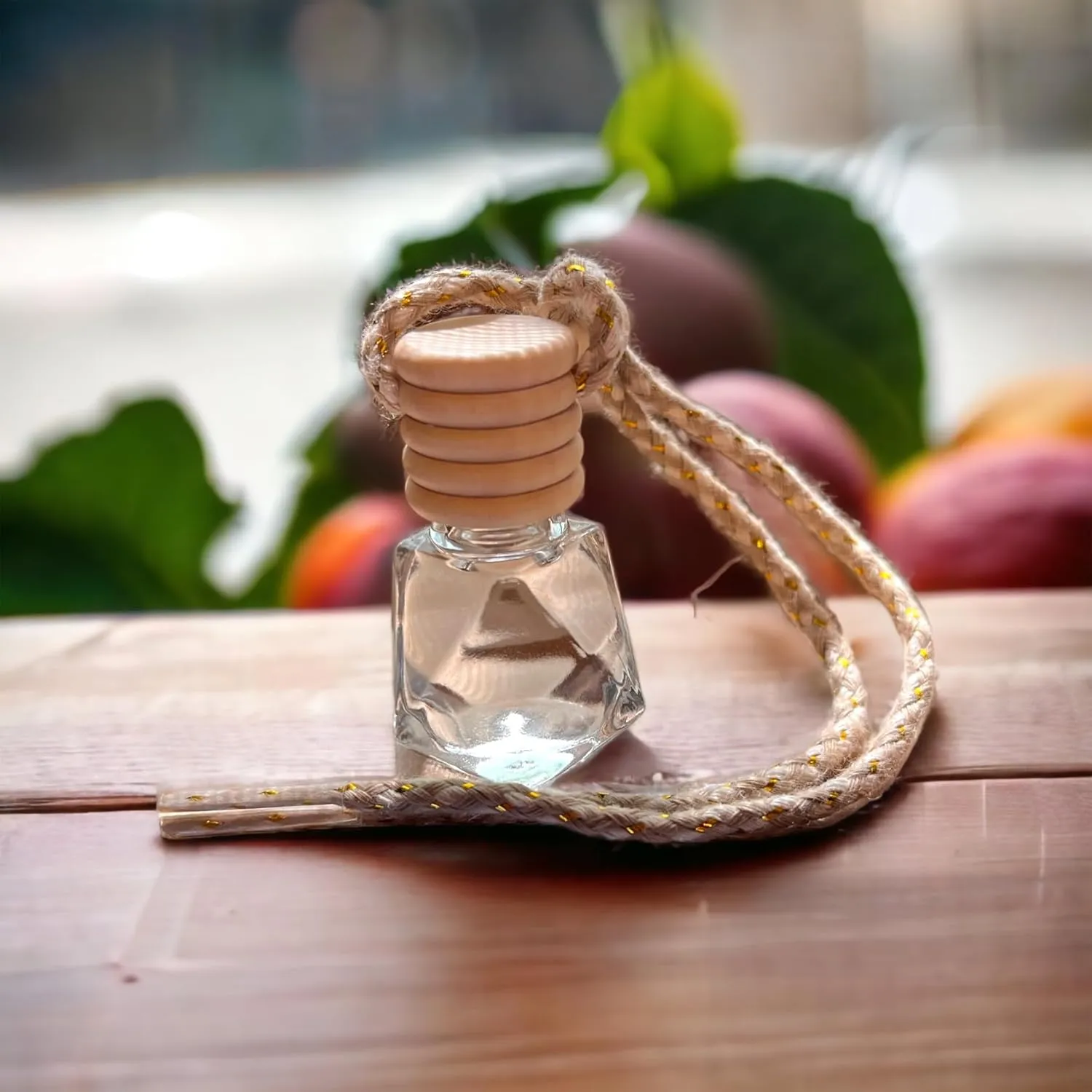 Hanging Fragrance Diffuser (Mango & Coconut Milk) | Cute Car Accessory | Long-Lasting Scent | Air Deodorizer, Freshener