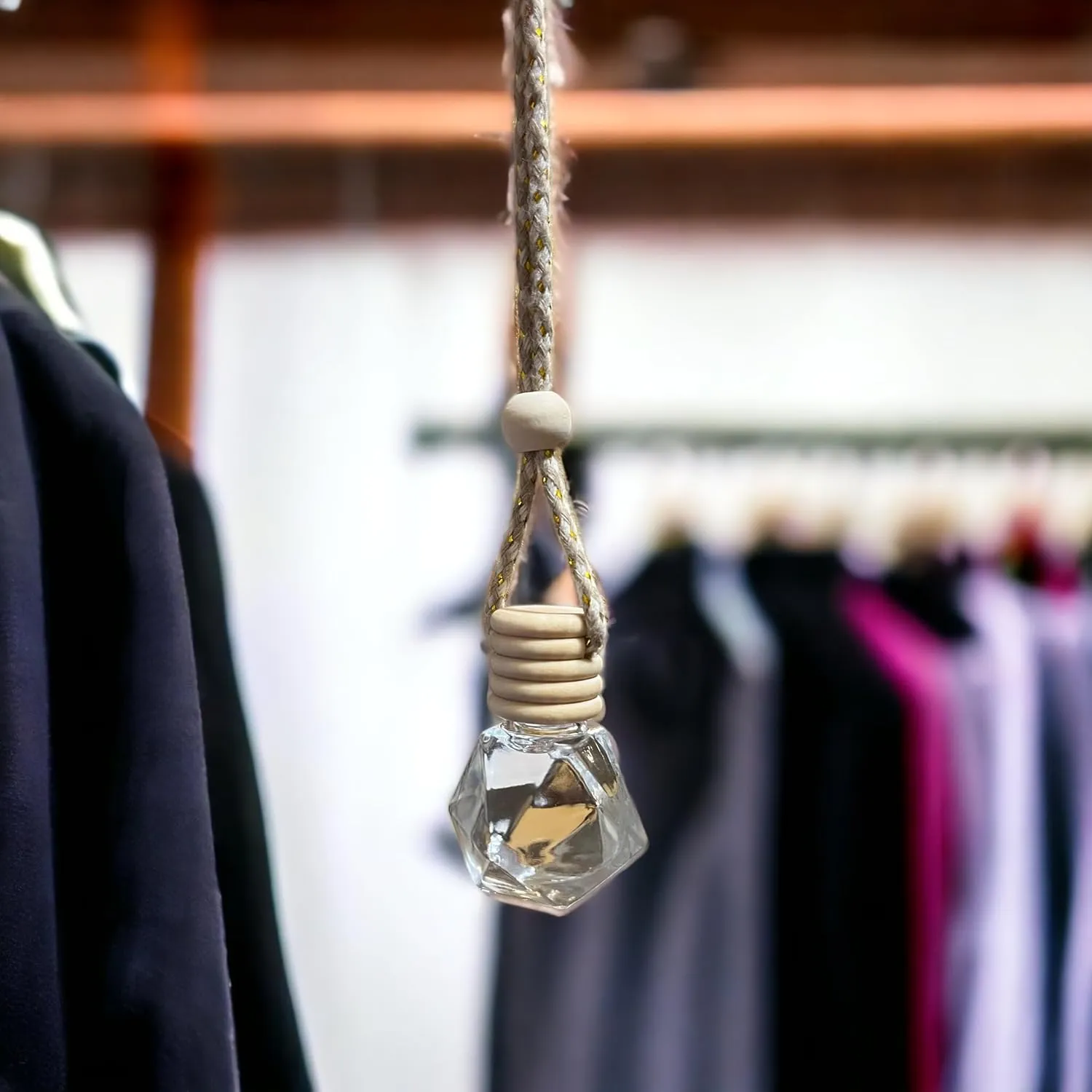 Hanging Fragrance Diffuser (Mango & Coconut Milk) | Cute Car Accessory | Long-Lasting Scent | Air Deodorizer, Freshener