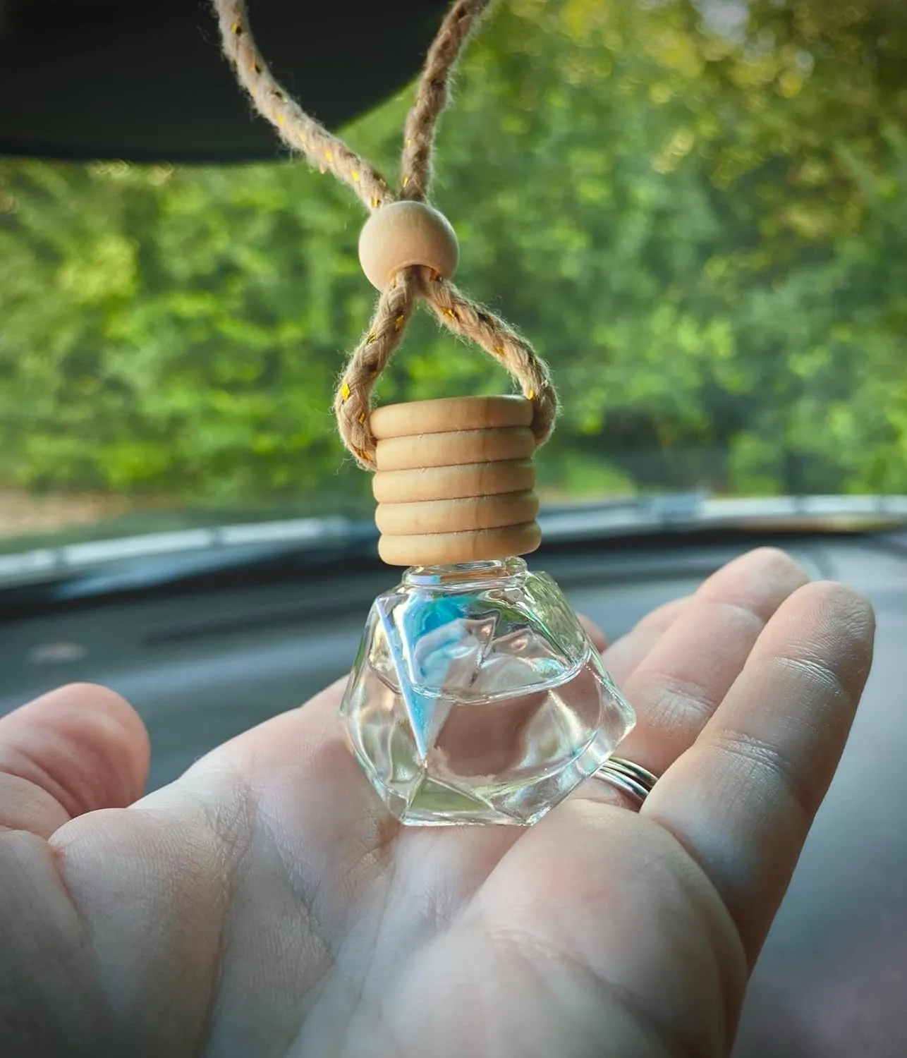 Hanging Fragrance Diffuser (Mango & Coconut Milk) | Cute Car Accessory | Long-Lasting Scent | Air Deodorizer, Freshener