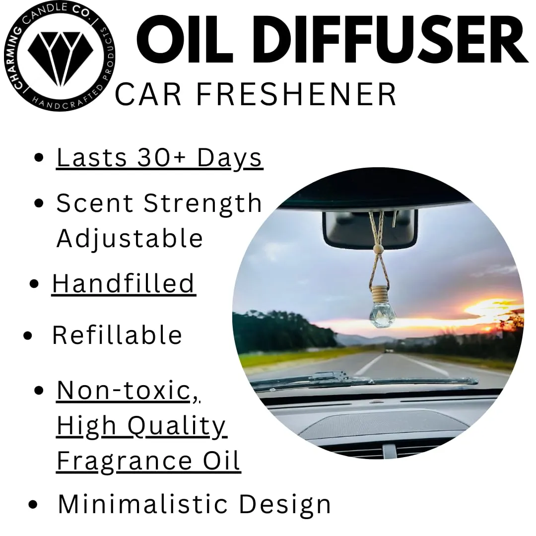 Hanging Fragrance Diffuser (Mango & Coconut Milk) | Cute Car Accessory | Long-Lasting Scent | Air Deodorizer, Freshener