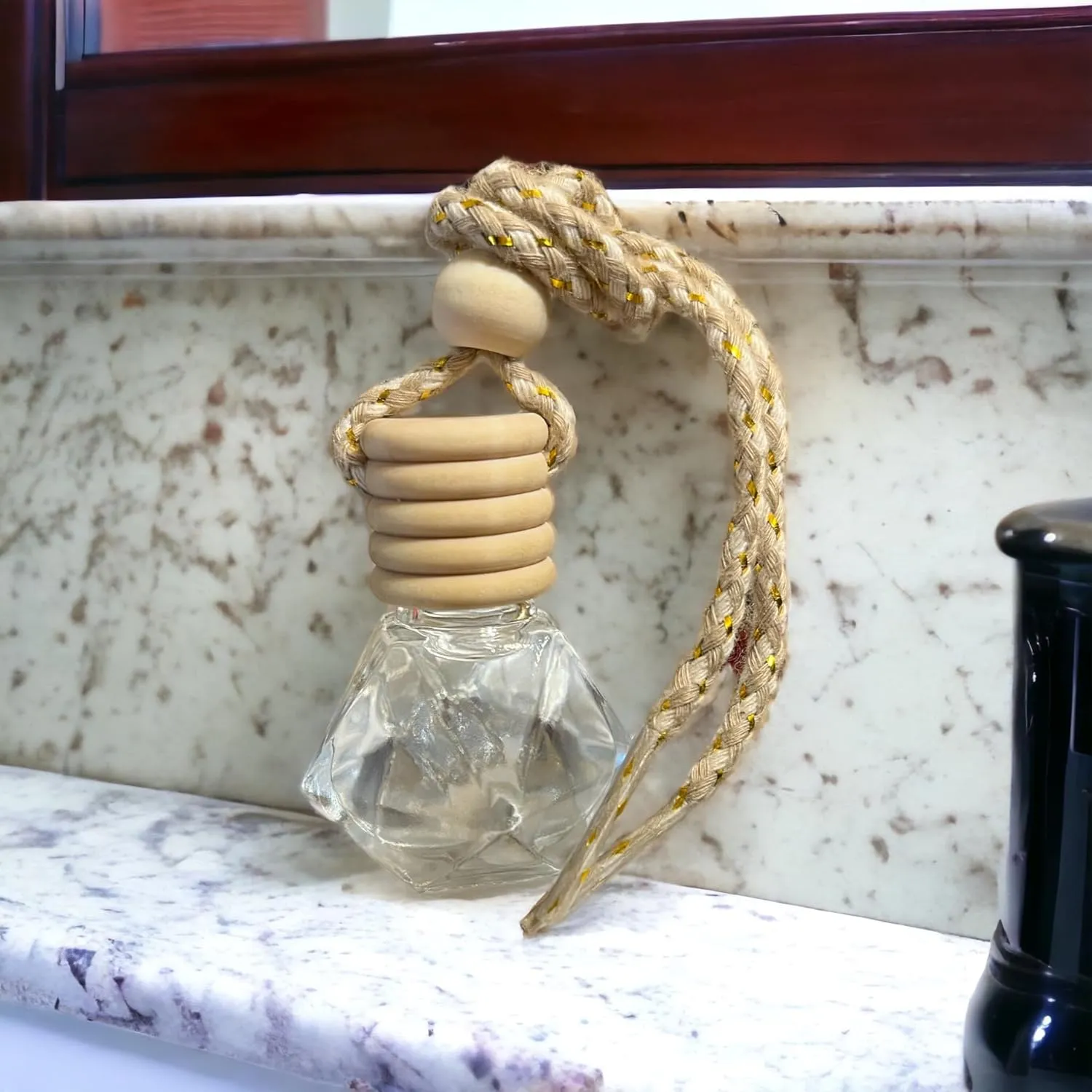 Hanging Fragrance Diffuser (Mango & Coconut Milk) | Cute Car Accessory | Long-Lasting Scent | Air Deodorizer, Freshener
