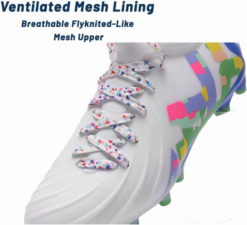HESBITEUL Soccer Cleats Outdoor for Boys Training: High Top Football Cleats for Firm Ground