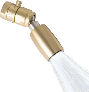 High Sierra Showerheads® - CLASSIC™ Solid Metal 1.8 GPM Award Winning, Low Flow Shower Head with Trickle Valve, Patented Nozzle Never Clogs - Brushed Gold Finish