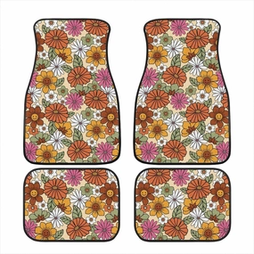Hippie Flower Power Car Floor Mats