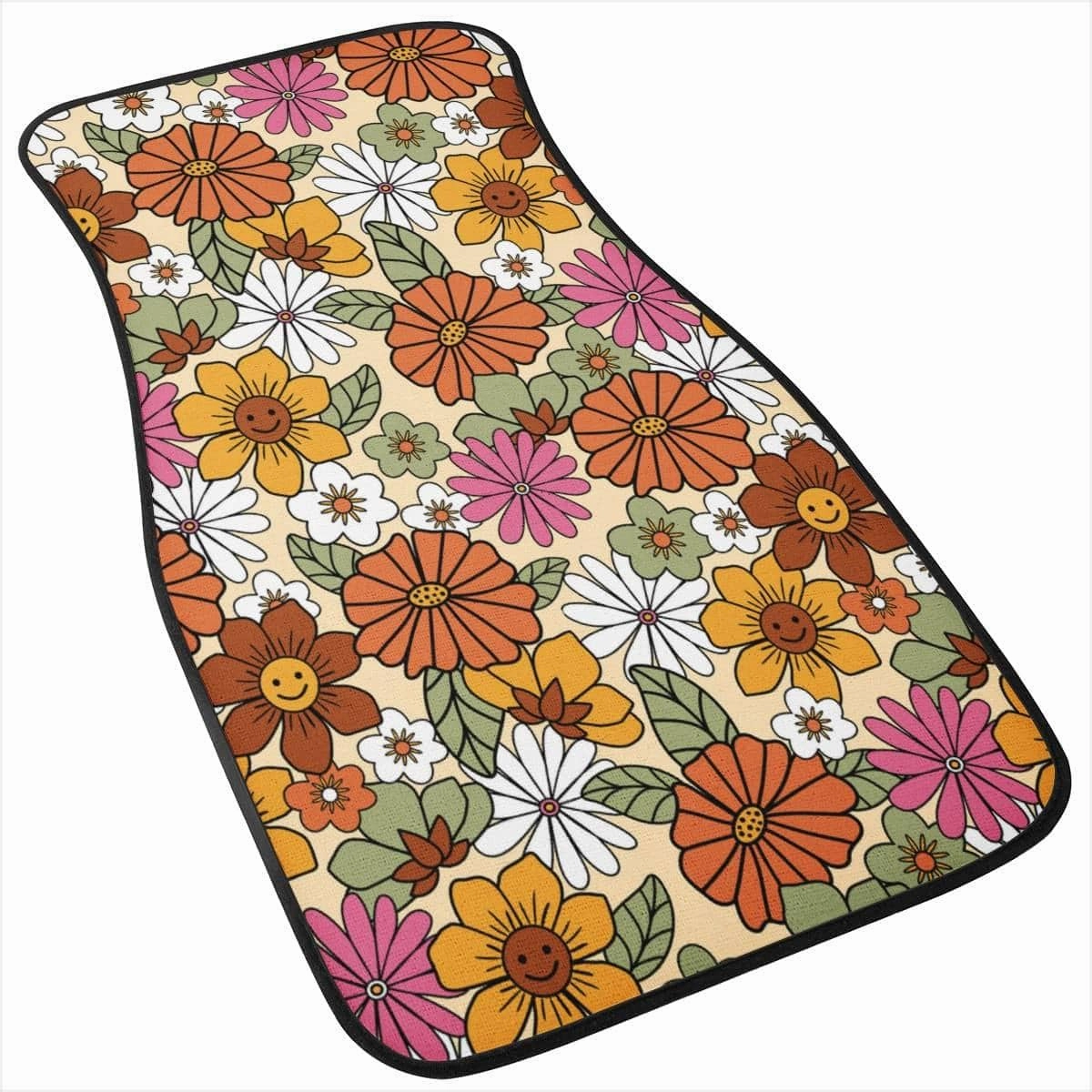 Hippie Flower Power Car Floor Mats
