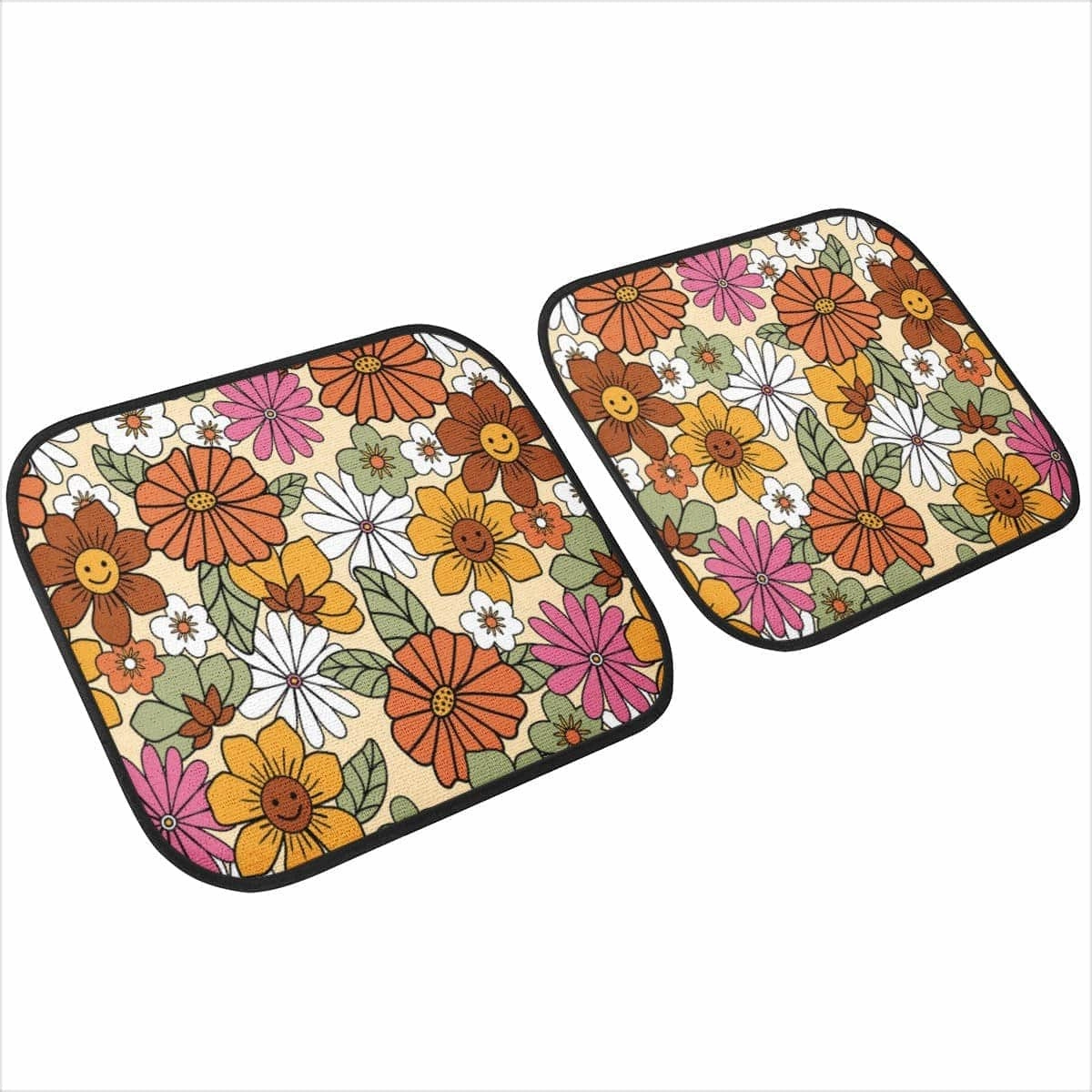 Hippie Flower Power Car Floor Mats
