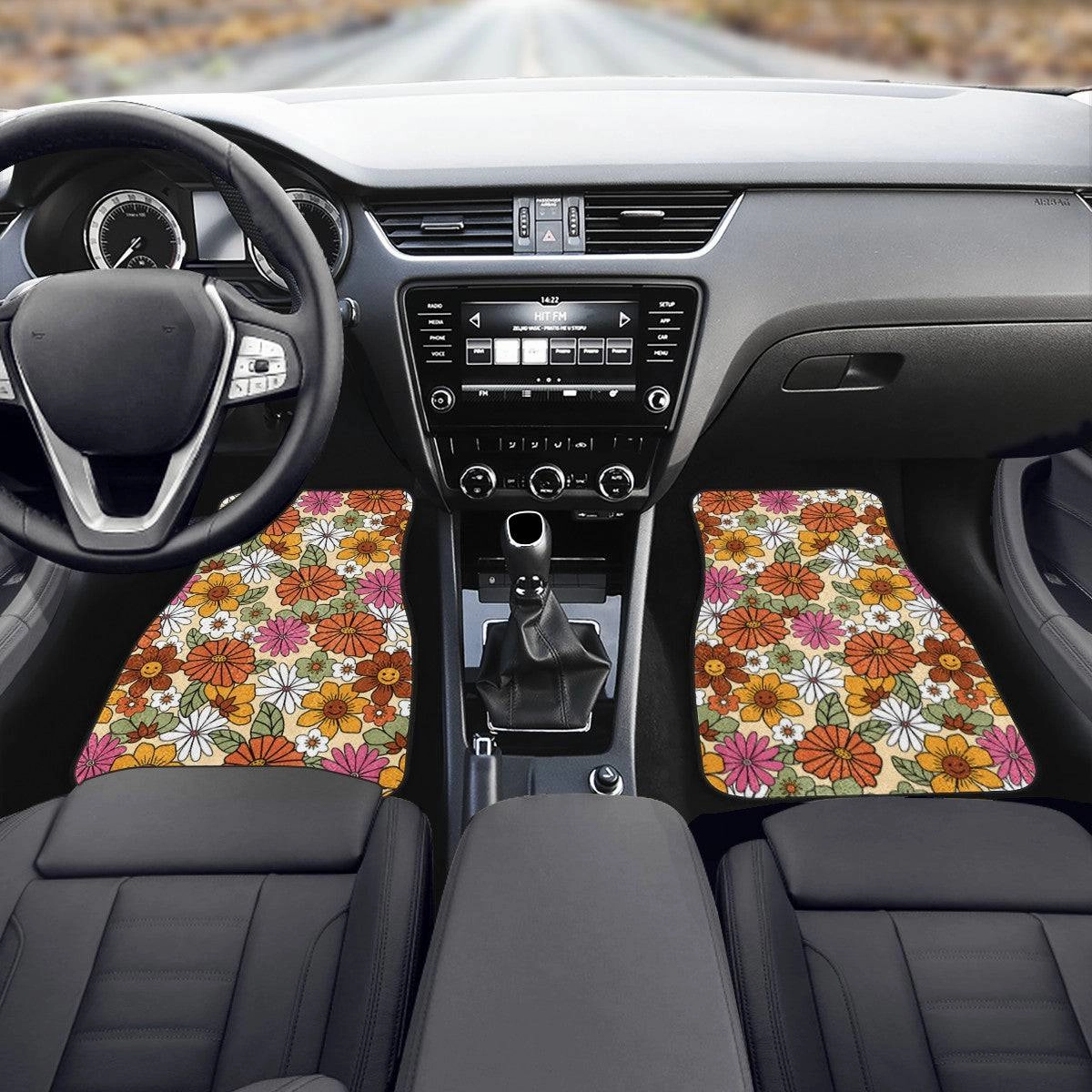 Hippie Flower Power Car Floor Mats