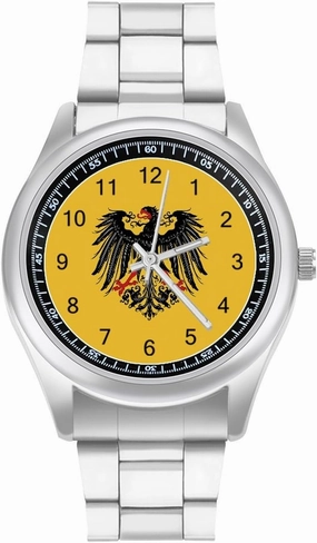 Historical Flag of Holy Roman Empire Casual Wrist Watches for Men Classic Business Dress Watch Big Face for Work Gym, style