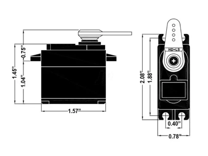 Hitec HSB9465SH Standard Digital Brushless Servo 62g 13.5kg/0.07s 6.0V - 7.4V 2220965