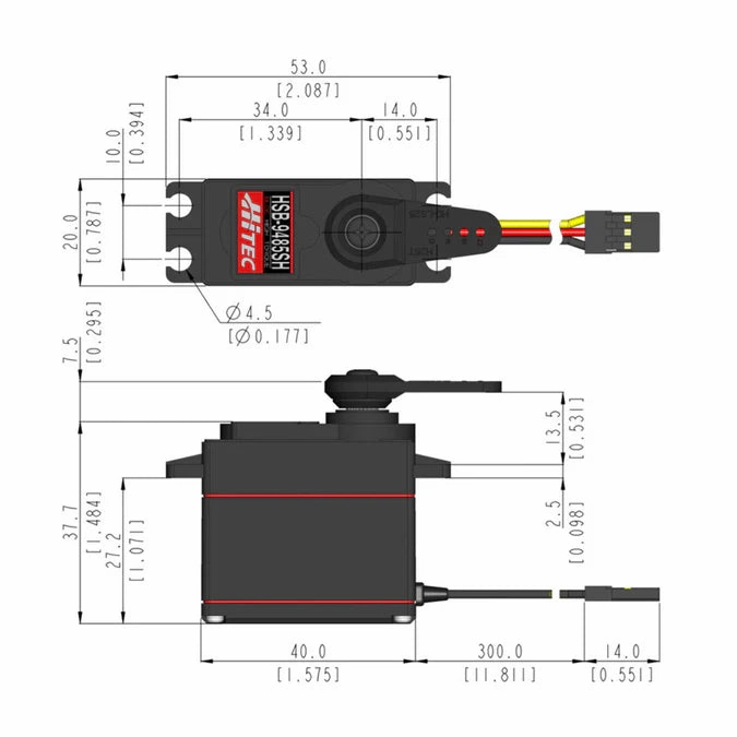 Hitec HSB9485SH Standard Digital Brushless Servo 62g 26kg/0.15s 6.0V - 7.4V 2220985
