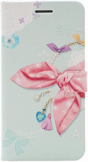 HM5118i6P iPhone 6s Plus Case Dot Scarf Diary Pink Scarf Diary Type
