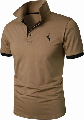 HOOD CREW Men’s Classic Polo Shirt Short Sleeve Shirts Lightweight Casual Tops