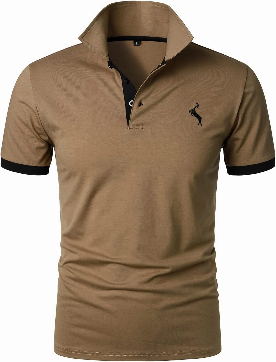 HOOD CREW Men’s Classic Polo Shirt Short Sleeve Shirts Lightweight Casual Tops