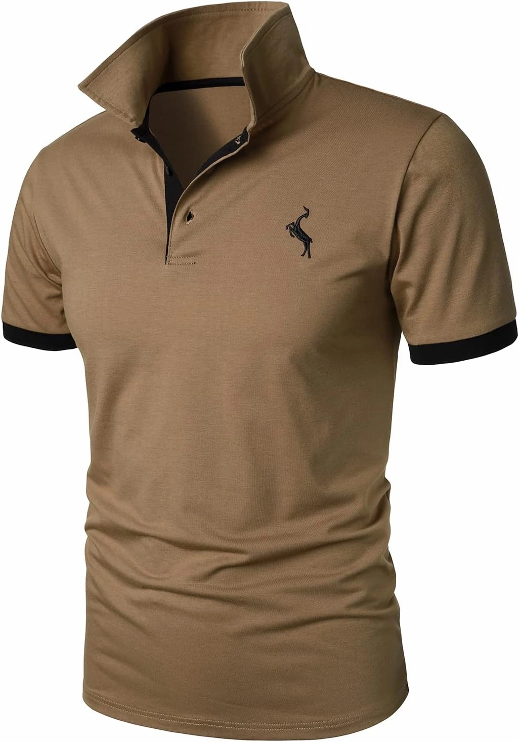 HOOD CREW Men’s Classic Polo Shirt Short Sleeve Shirts Lightweight Casual Tops