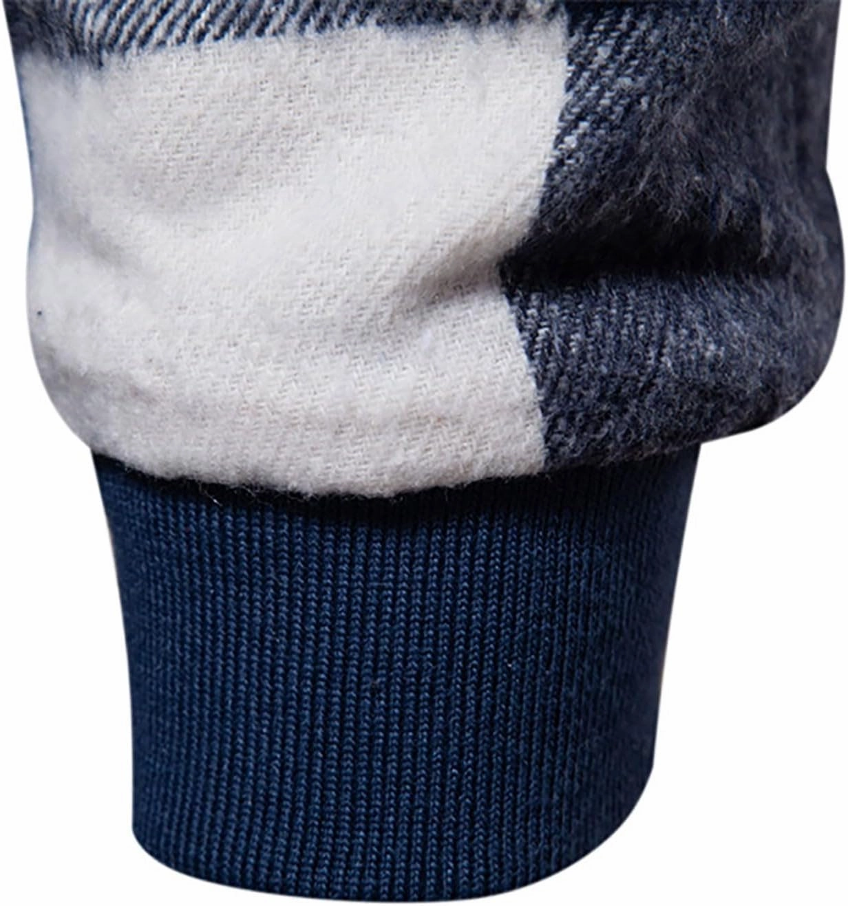 Hoodies for Men Winter Fashion Plaid Single Sided Velvet Pocket Hooded Buckle Composite Coat Jacket Thick Coat Men