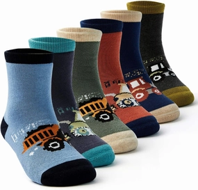 HowJoJo Boys Thick Cotton Socks Kids Winter Warm Thermal Socks Cartoon Monster Trucks Socks
