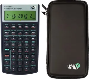 HP 10B II Plus/Hewlett Packard 10BII  Financial Scientific Calculator   WYNGS Protective Case Black