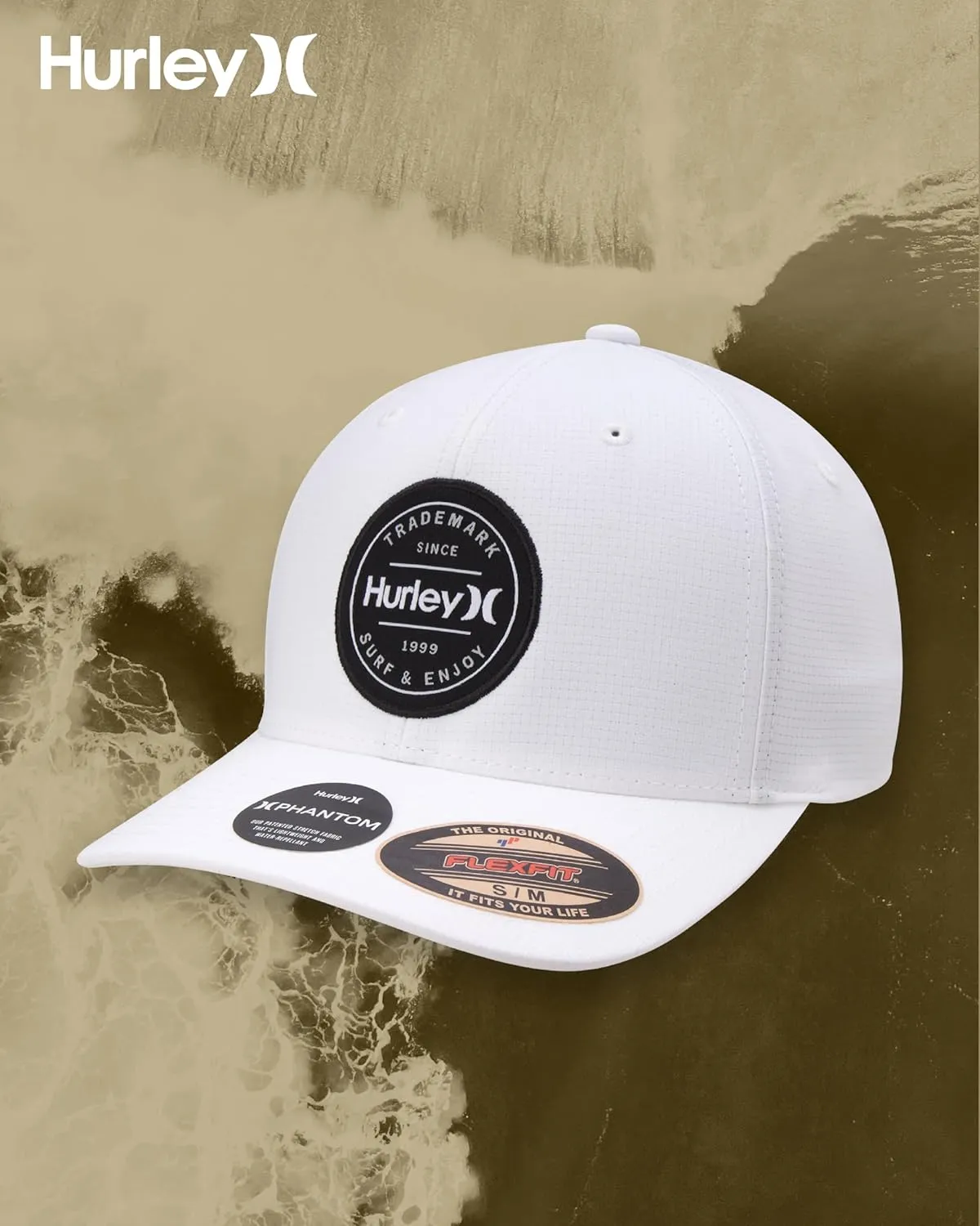 Hurley Men's Caps - Flexfit and Quick-Dry Phantom Baseball Caps for Men with Sweatband - Classic Mens Trucker Hats (S-XL)