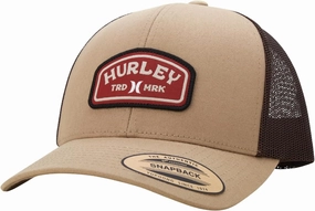 Hurley Men's Trucker Hat - Curved Bill Regular Fit Left Coast Baseball Cap for Men - Snap Back Mesh Panel Ball Cap