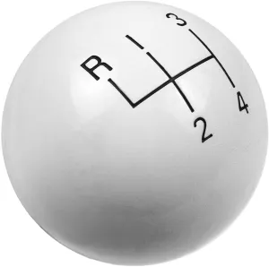 Hurst 1630003 White 4-Speed Classic Shifter Knob