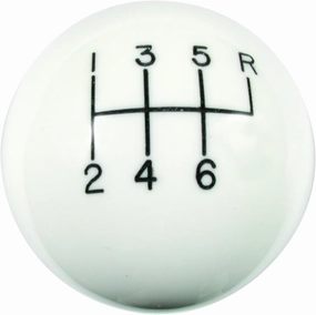 Hurst 1630016 White 6-Speed Classic Shifter Knob