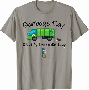 I Love Garbage Trucks Shirt Garbage Day Kids Boys T-Shirt