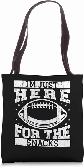I'm Just Here For The Snacks Funny Fantasy Football League Tote Bag