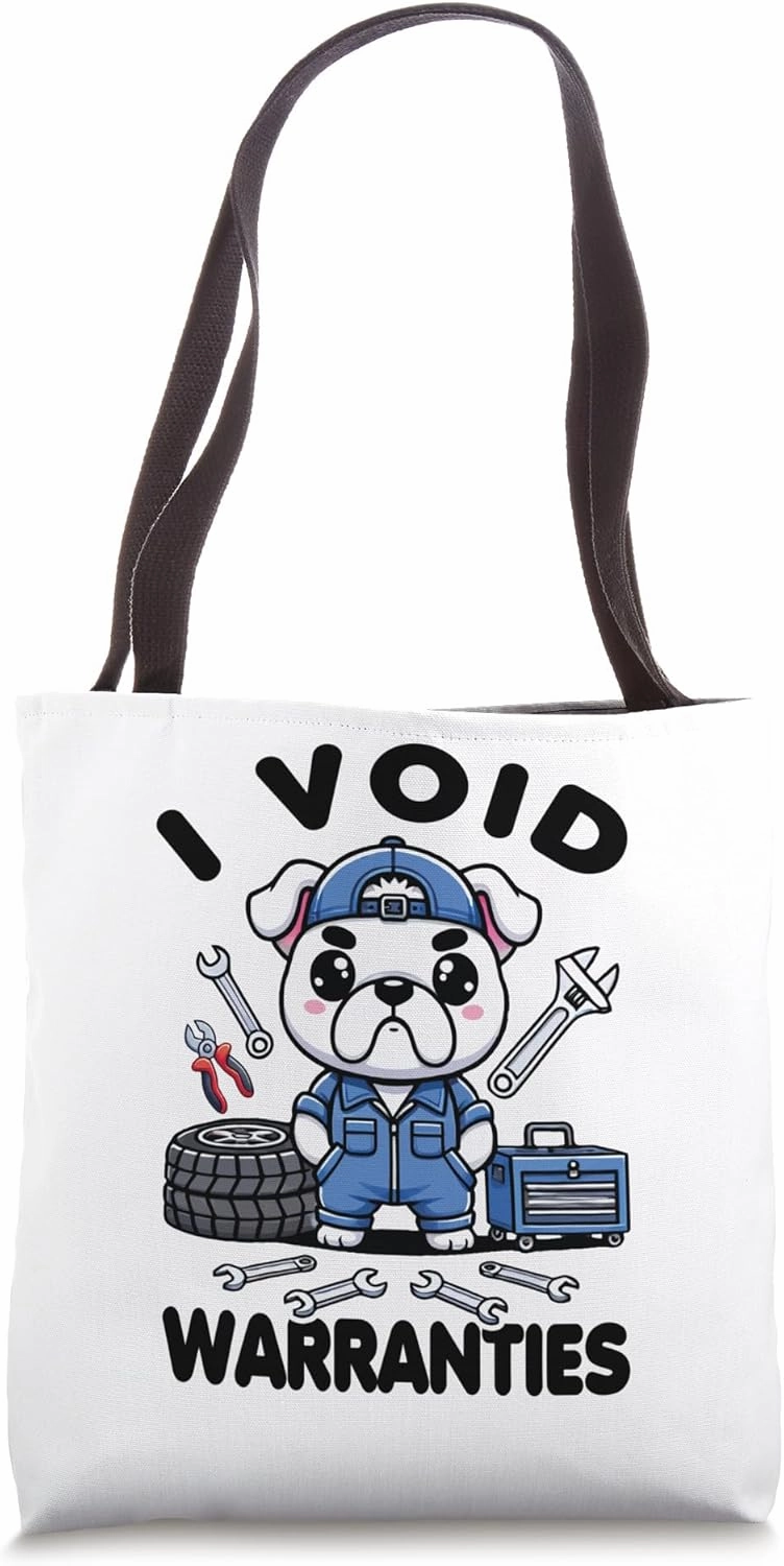 I Void Warranties | Funny Mechanic Bulldog Garage Automotive Tote Bag