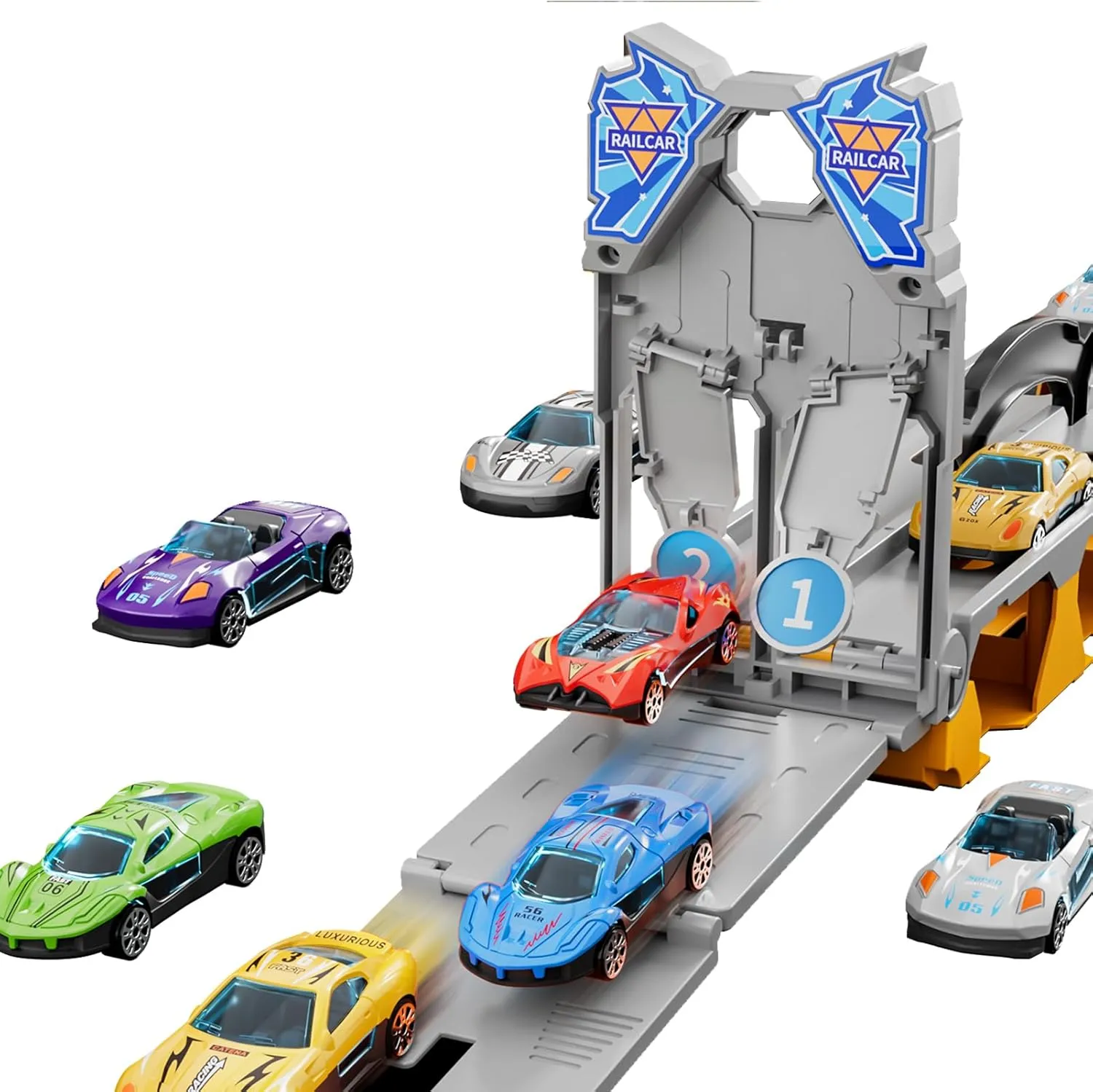 IHAHA 78 inches Transport Truck with 24pcs Die-Cast Cars Toys, Cars Toddler Toys Gifts for 2 3 4 5 6 7 Years Old Boys Girls Kids, Boys Toys Age 3-5 4-7