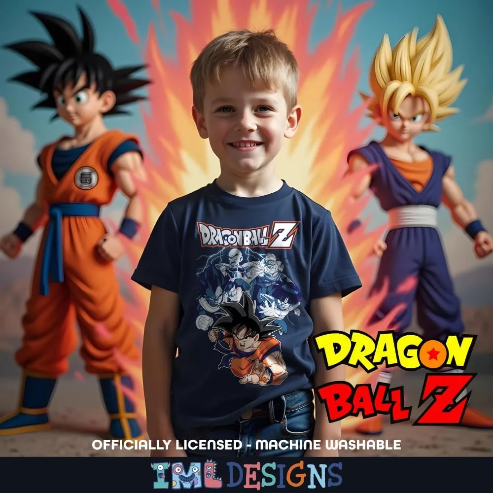 Isaac Morris Limited Dragon Ball Z Boys T-Shirt 2-Pack, Goku Tee 2-Piece Bundle Set for Kids
